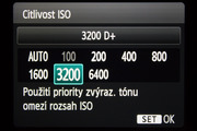 Menu a nejlepší doporučené nastavení EOS 1200D